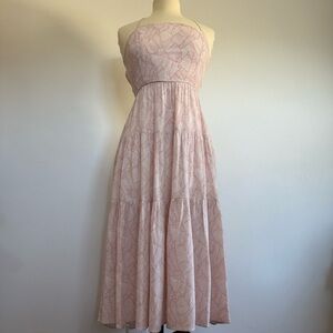 Keen The Label Criss Cross Back White and pink Leaf print Size: M